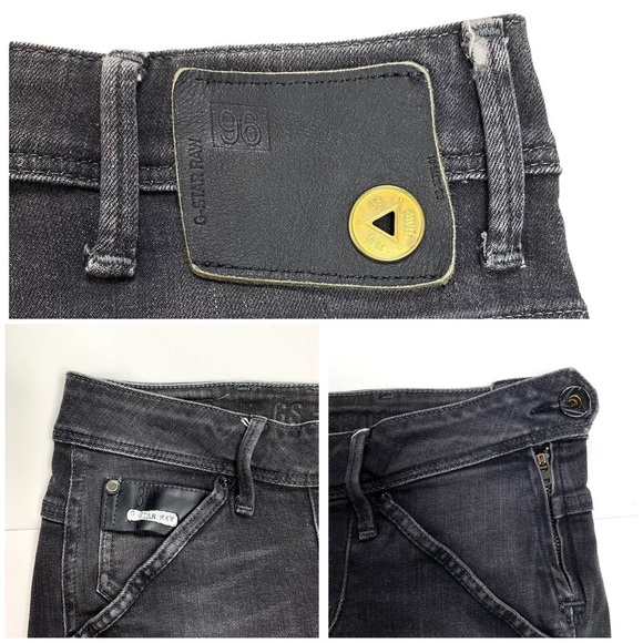 G-STAR GS-3301 Dean Super WMN Skinny Jeans in Washed Black - Picture 7 of 9